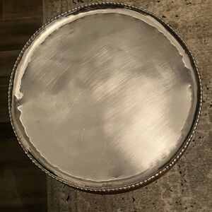 Michael Aram Round Molten Stainless Steel Tray